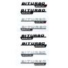 CWDRF1 3D Flat Letters Biturbo 4matic 4matic+ Plus ABS Emblem for Mercedes Benz AMG C43 E43 GLE43 GLC43 GLE53 Car Fender Side Sticker