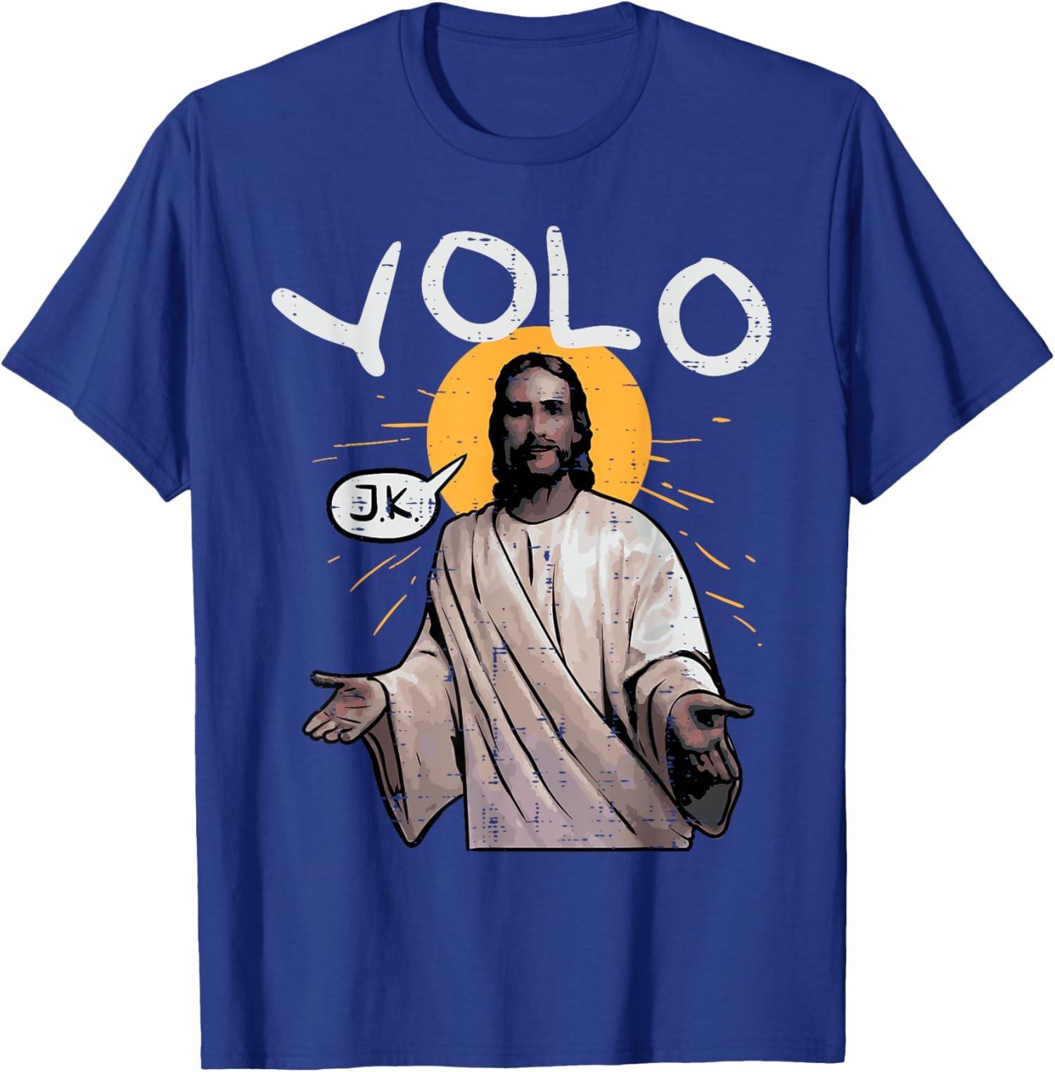 Easter Day Yolo Jk Jesus Funny Religious Christian T-Shirt S разноцветный