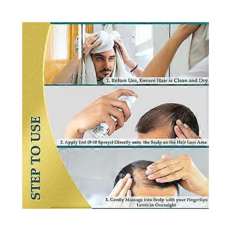 Natural Hair Growth Oil Spray: Batana Rosemary Serum Biotin Caffeine Scalp Care Treatment - Thinning Hair Regrowth Thickening for Women Men