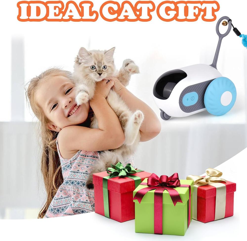 Akıllı Kedi Oyuncak Araba İnteraktif Kedi Oyuncak Topu Otomatik Yuvarlanan Uzaktan Kumandalı Oyuncak Araba İç Mekan Kedi Aksesuarları Evcil Hayvan Yavru Kedi Malzemeleri