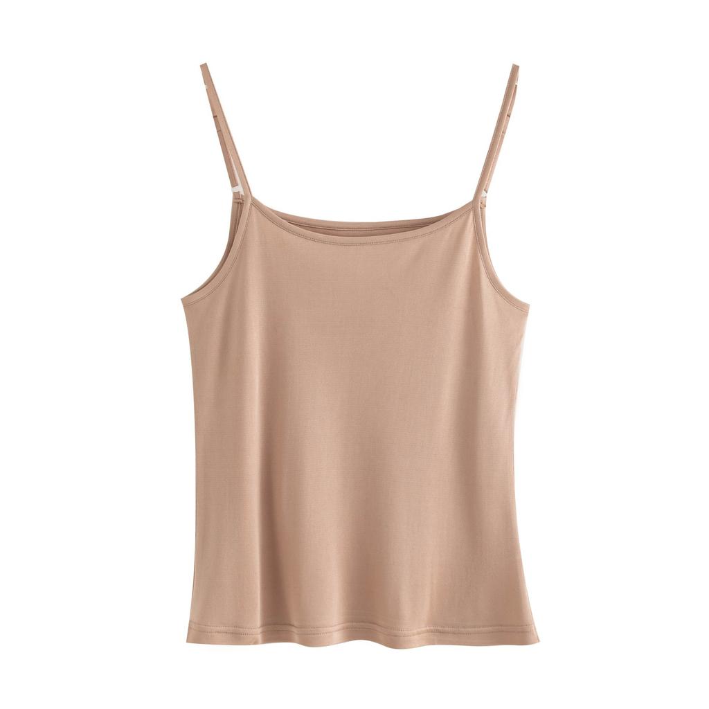 Silkworm silk vest summer outer wear inner mulberry silk knitted sleeveless slim fit versatile bottoming shirt top