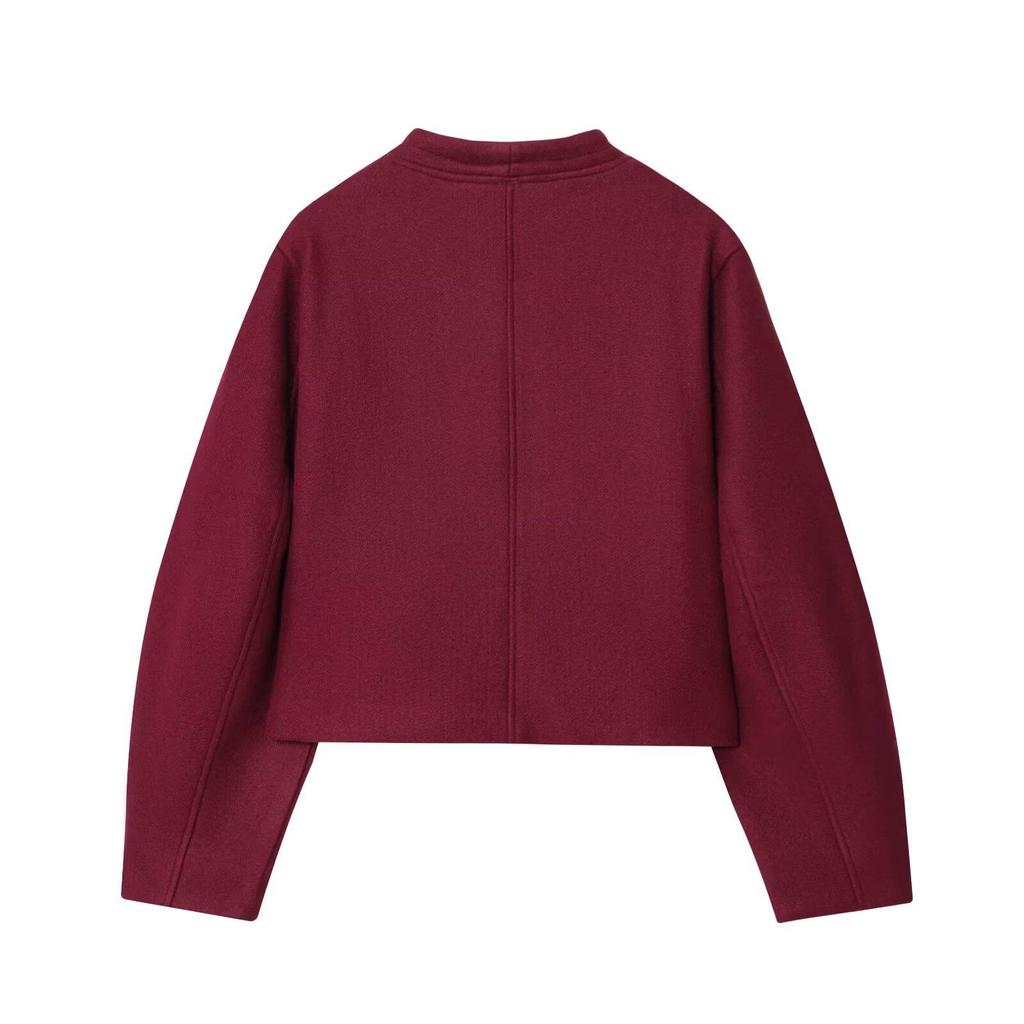 European & American Style Women's Fashion Long Sleeve Coat with Button Detail