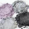4-Farben Glitzer Matte Lidschattenpalette | Weiß-Graue Nuancen, Hochpigmentiertes Langlebiges Augen-Make-up für den Täglichen Gebrauch & Partys