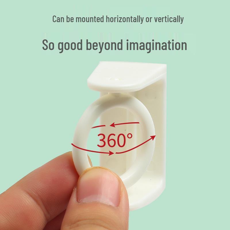 Tension-Mount Rotating Curtain Rod with Telescopic Angle for Kitchens and Doors