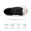 Trendy 2025 Spring/Autumn Retro Black Thick-Soled Breathable Canvas Shoes