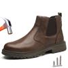 Arbeitssicherheitsschuhe Herren Unzerstörbare Lederstiefel Sicherheit Stahlkappe Arbeitschuhe Schutz-Arbeitssicherheitsschuhe Schuhwerk