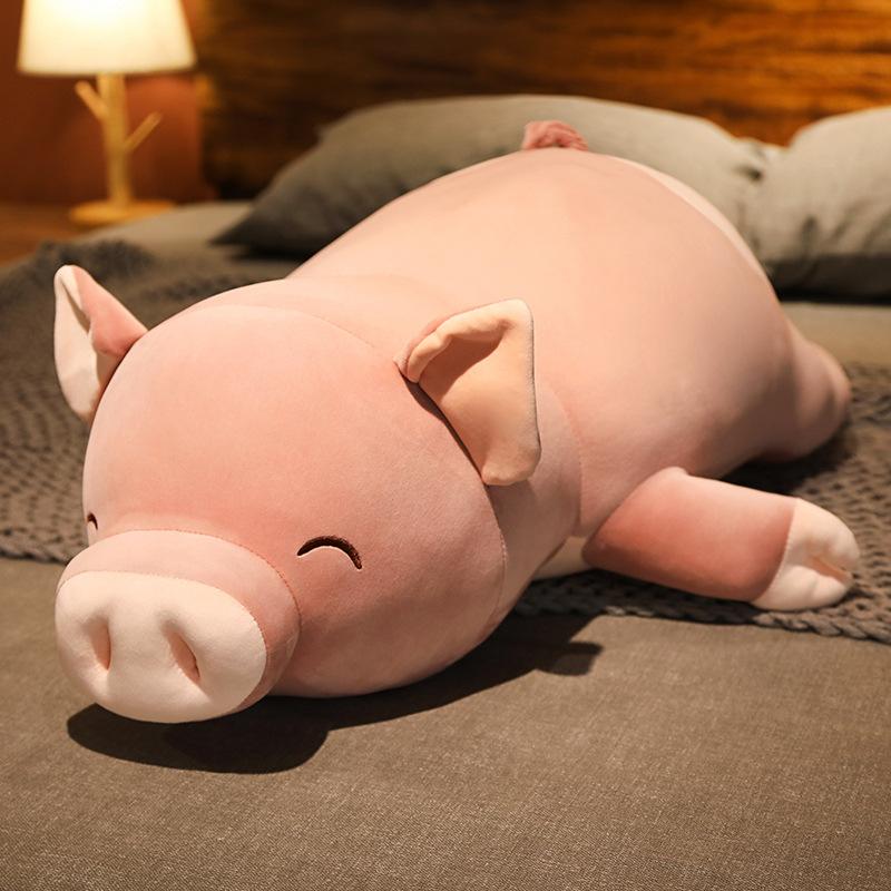 

Big nose lying pig doll plush toy pig throw pillow girl sleeping doll children soothing doll 50cm（0.5kg）