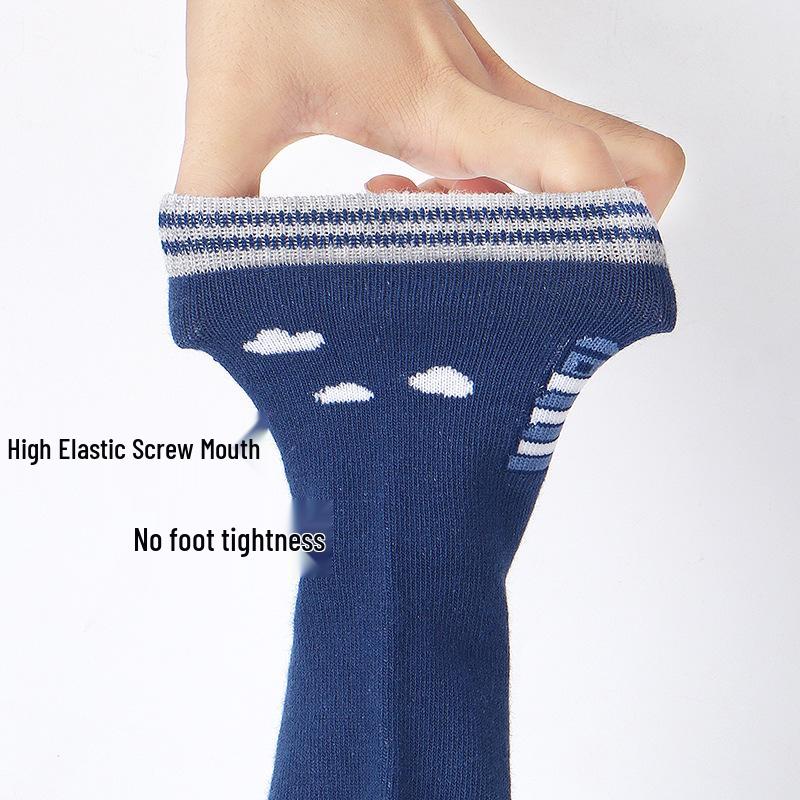 Children's Mid-Tube Cotton Socks: Boys' Spring/Autumn Thick Long Style
