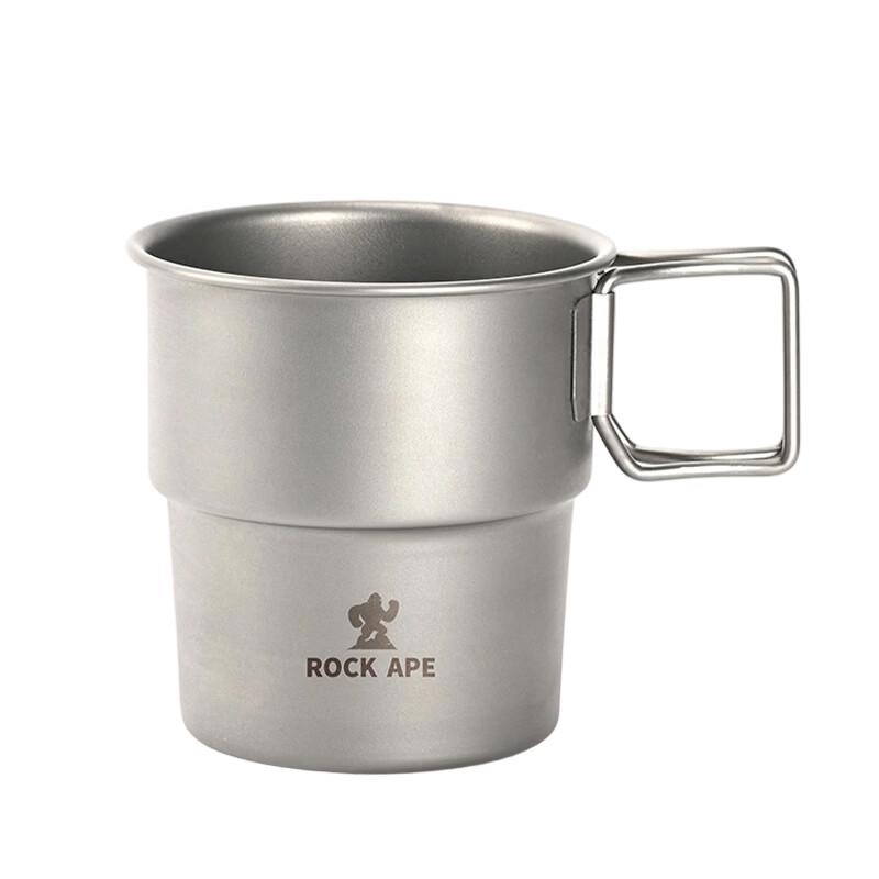 Rock Ape Outdoor Camping Folding Titanium Cup