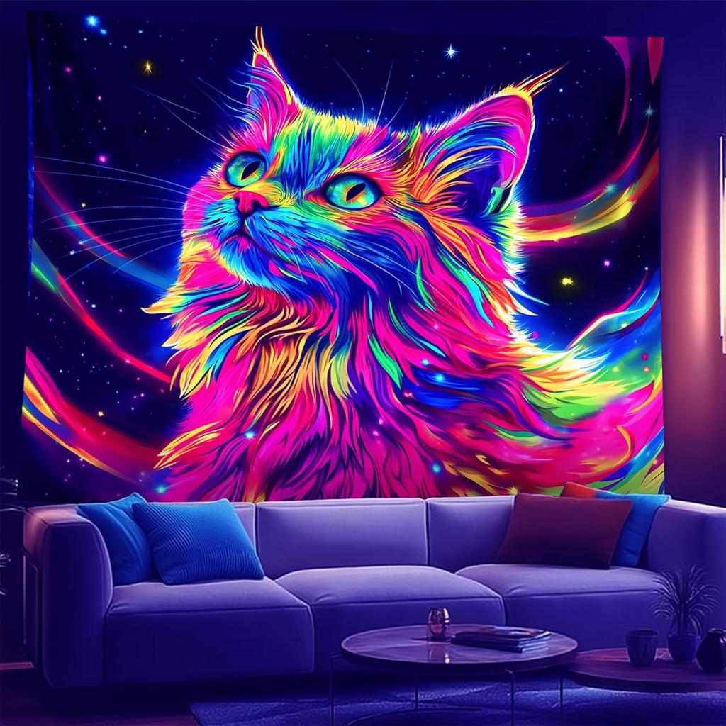 NYZE Astronaut Space Tapestry for Bedroom, Glow In the Dark Room Decor Wall Tapestries, Cool Galaxy Planet Wall Hanging, Wall Ha