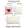 Fashion Red Heart Envelope Throw Pillow Cover Polyester Soft Wedding Cushion Case Pillowcase Decoration for Sofa Couch