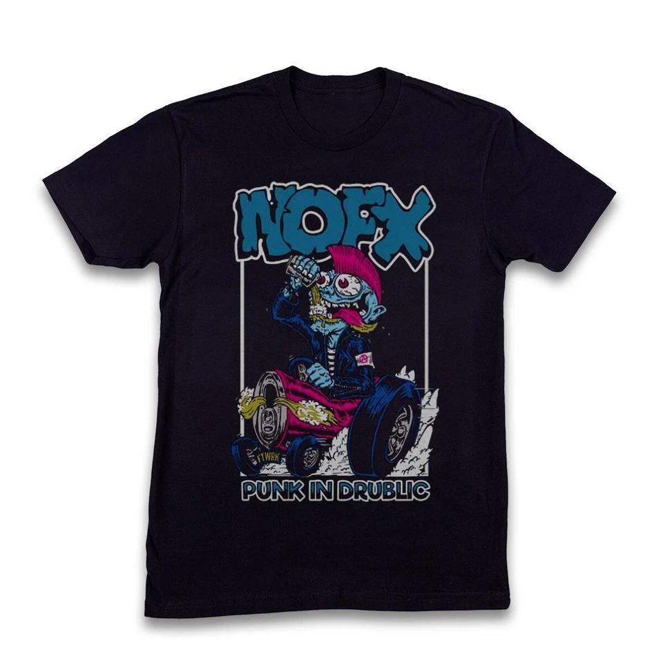 

Retro Punk Black Top Rock Print Short Sleeve Cotton Crew Neck High Quality T-Shirt Casual Fashion Loose Top Unisex - Men s Su... 5XL різнокольоровий