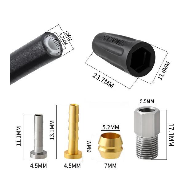 MUQZI Brake Hose Kit MTB Road Bike Hydraulic Disc Brake Hose BH59 BH90 Brake Olive Connect Insert Kit