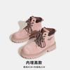 2025 new inner heightening Martin boots outdoor mountaineering retro velvet thermal tooling short boots British rhubarb boots