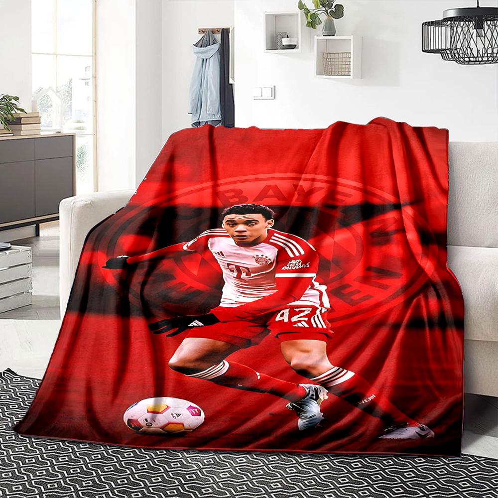 Coperte con Maglia del Bayern Monaco in Flanella Stampata Traspirante Calda per Casa Ufficio Copriletti 0708a121