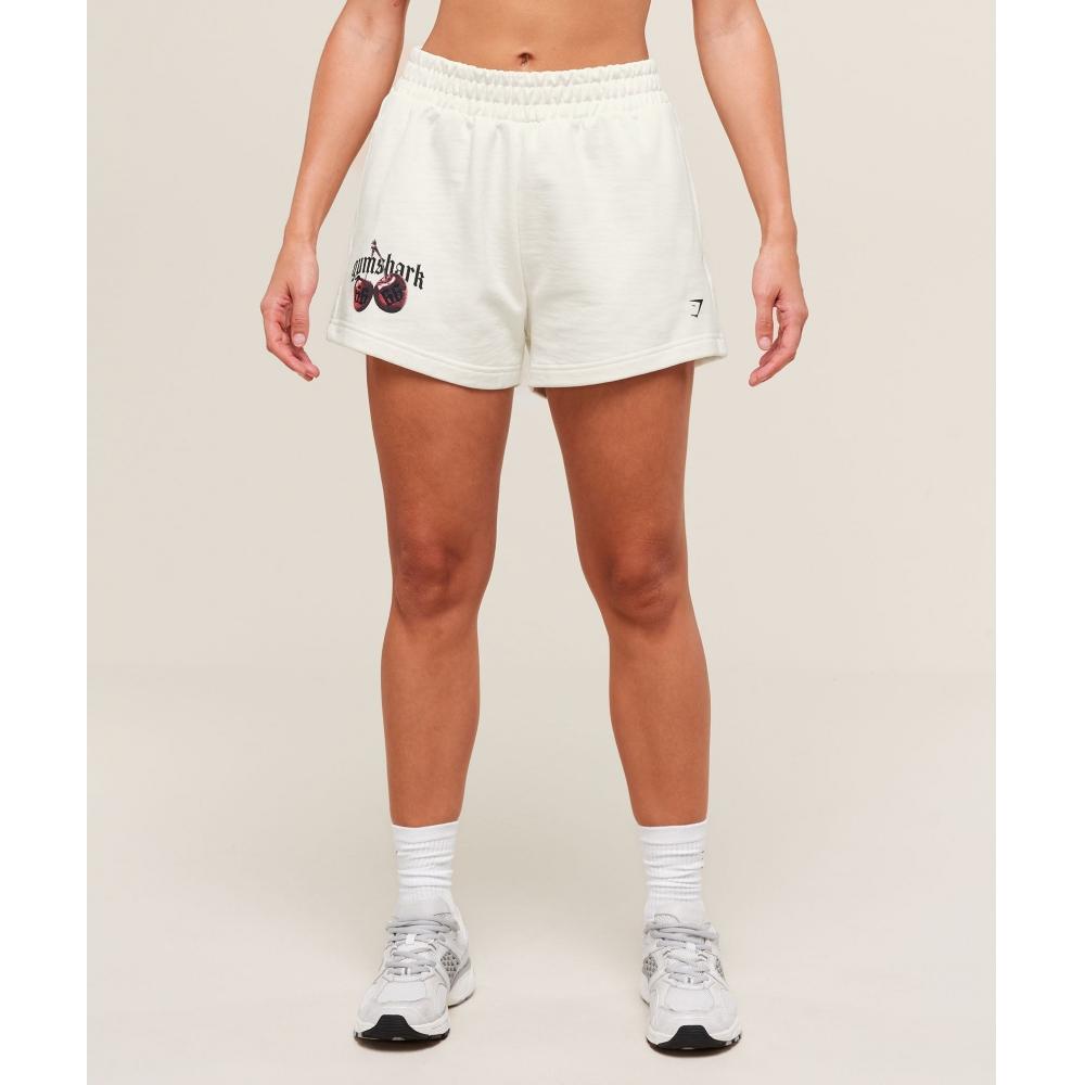 

Gymshark Cherry Graphic Short Soft White B3c9t Wcmy XS