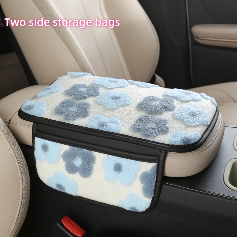 Cute Warm Plush Car Armrest Box Cover - Center Console Arm Cushion Automobile Interior Decoration Pads