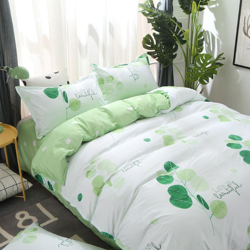 Bettwäsche-Sets, Bettbezug aus Baumwolle, für Einzelbett, Doppelbett, Queen-Size-Bett, Bettdecke/Bettbezug, Leinen-Set