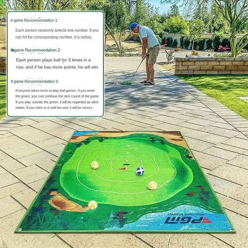 Pgm Djd040  Indoor Mini Golf Suspended Dartboard Practice Outdoor Training Aid Trainer Golf Hitting Mat With Clubs
