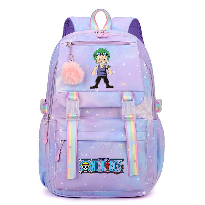 Anime One Piece Batoh Roztomilý Dámský Vodotěsný Batůžek pro Studenty, Teenagery, Děti, Narozeninové Dárky, Aktovka, Dámská Cestovní Volnočasová Taška, Ruksak, Mochila