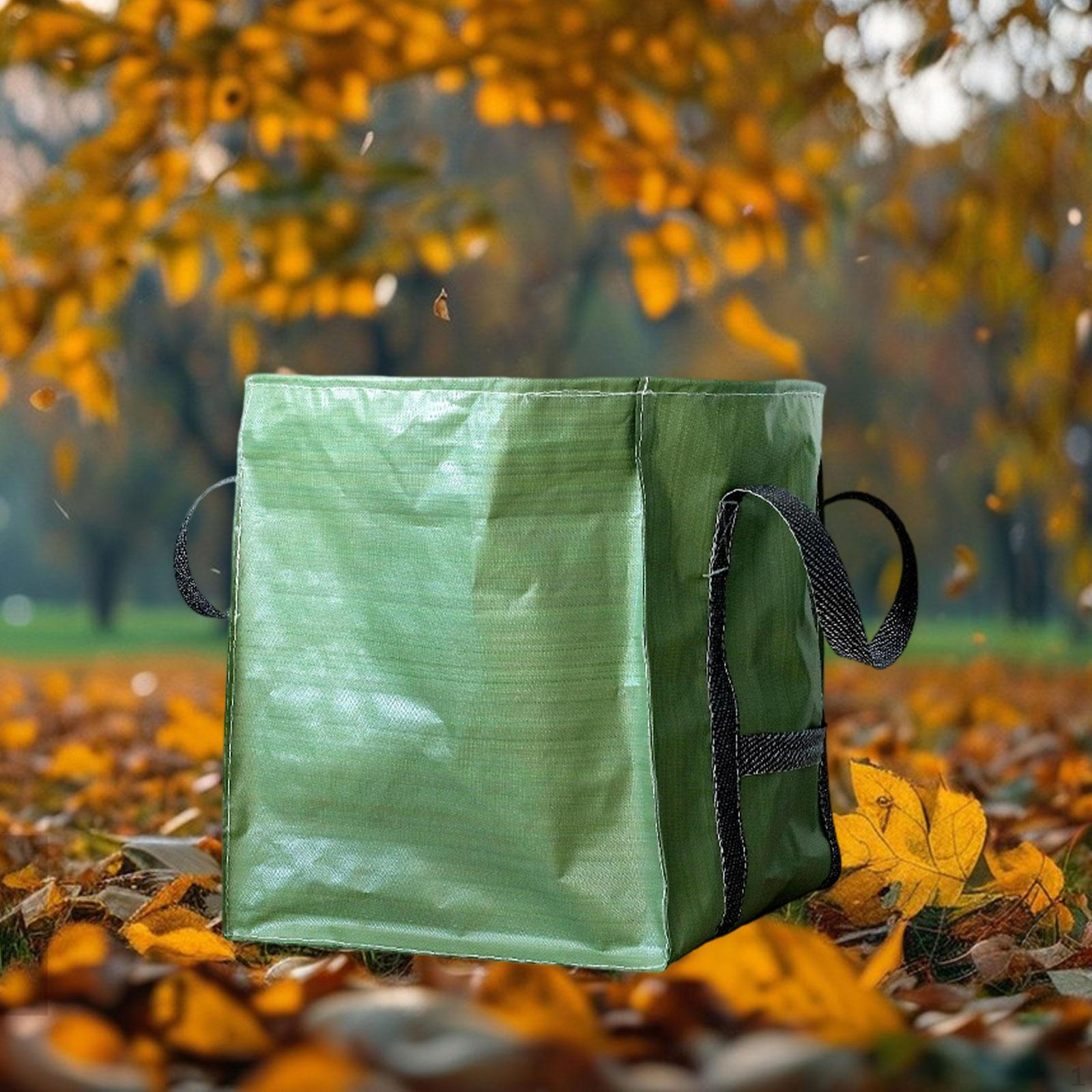 

Садовый мешок для листьев, большой емкости, газонный мешок, многоразовый, отходы с ручками для сорняков, походная стирка M