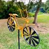 Fahrrad Gartendeko, Fahrrad Metall Windspiel, Vintage Outdoor Gartendeko, für Outdoor Rasen Eisenkunst Skulpturen Statuen Dekorationen