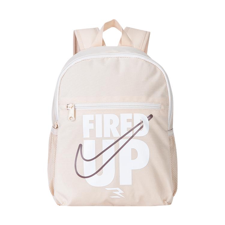 Nike 3Brand Series Letter Print Polyester Backpack Small Unisex Backpack Pearl-White NY2413021TD-001 Pearl White,One Size