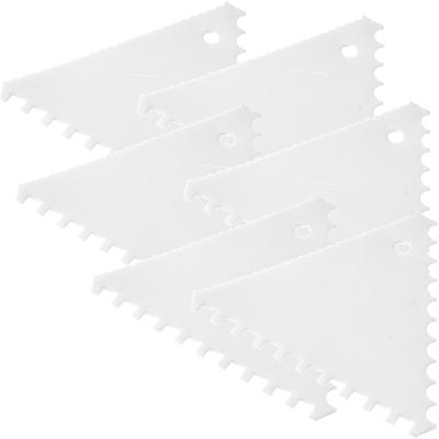 Triangular Toothed Confectionery Scraper, Wide-set Comb, Set of 6, HENDI 554203