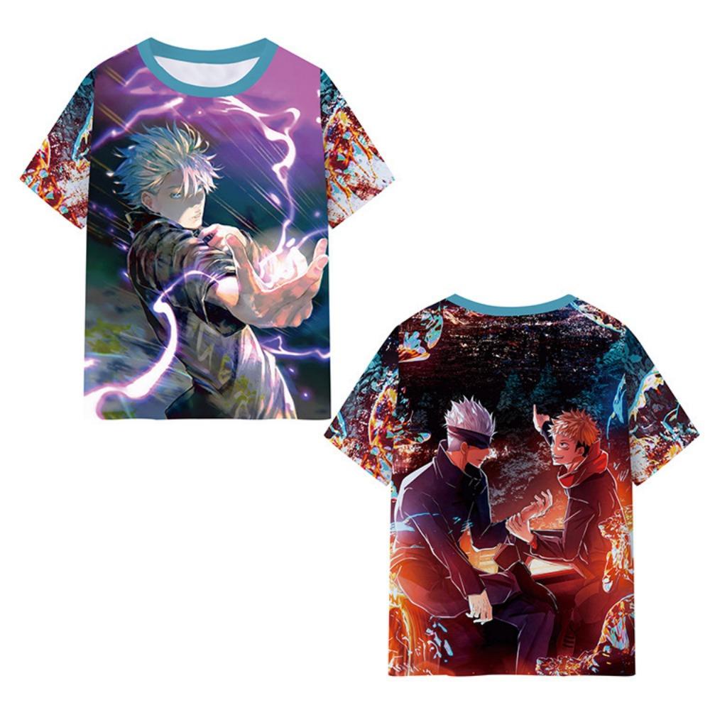 2025 Japanese Anime Jujutsu Kaisen T-Shirts 3D Printed Summer Quick Dry Round Neck Short Sleeves for Men Polyester Do Not Fade