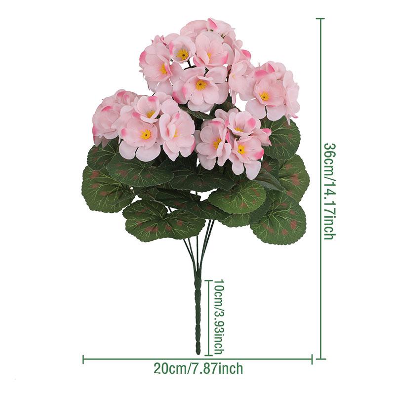 Горячая Распродажа Искусственный Цветок Бегонии Искусственный Цветок для Декора Дома Гостиной Герань Шелковый Цветок