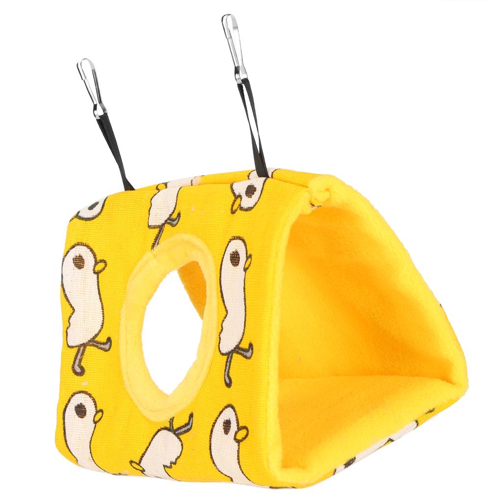 Papageien Hängematte Haustier Vogel Hängendes Schlafbett Warmer Flanell Spielhöhle Haus mit Loch(L Ente