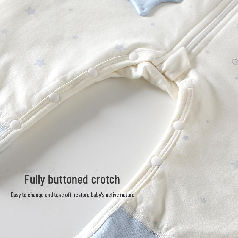 Autumn/Winter Baby Sleeping Bag: 40g Thin Cotton One-Piece Pajamas & Anti-Kick Quilt.