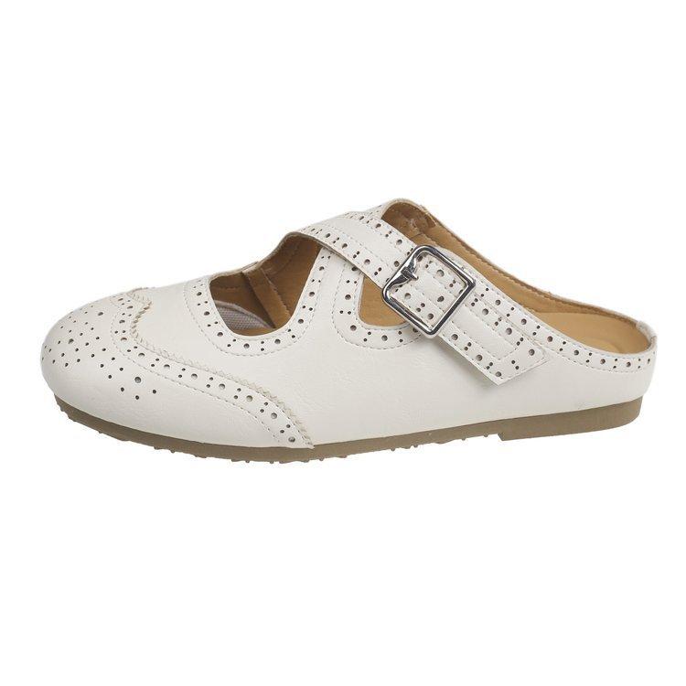 

Retro Shoes, High-top Shoes, Half-toe Shoes, Flat Shoes, Women s Shoes 40 бежевий