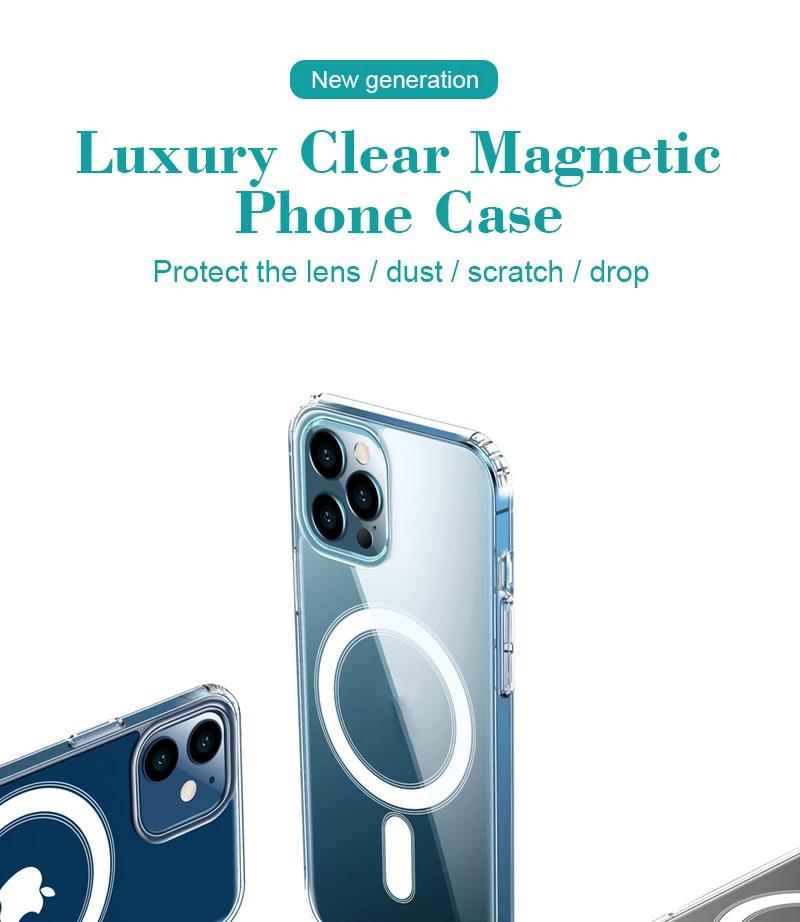 HD Clear For Magsafe Magnetic Wireless Charging Animation Case For iPhone 16 15 14 13 12 11 Plus 17 Pro Max 16E 17E Air Cover