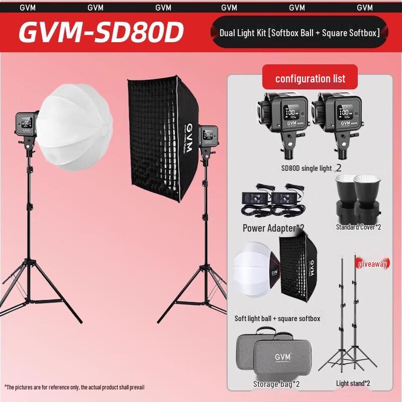 GVM SD80D RGB Bi-Color LED Video Light