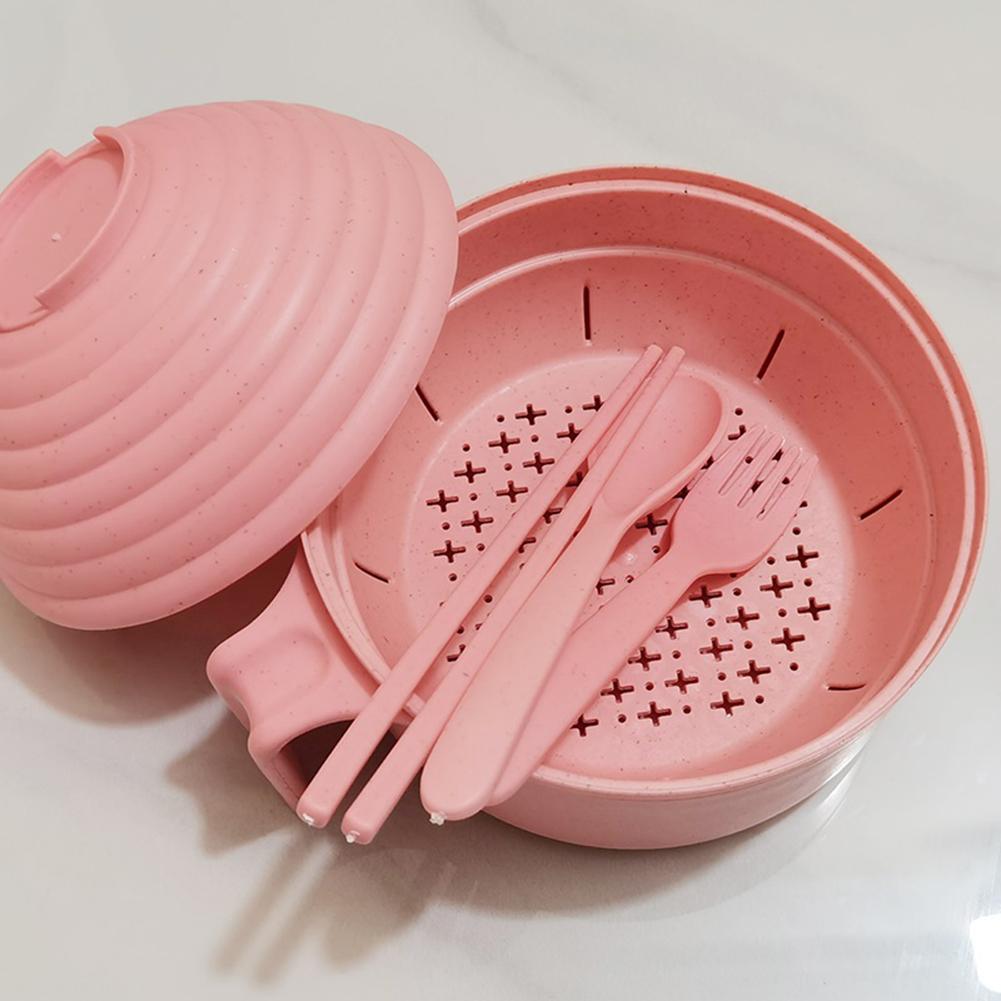 Ramen Cooker Ramen Bowl Set with Spoon Chopsticks Fork Microwave Ramen Cooker Bowl Set Ramen Noodle Cooker for College Dorm Room