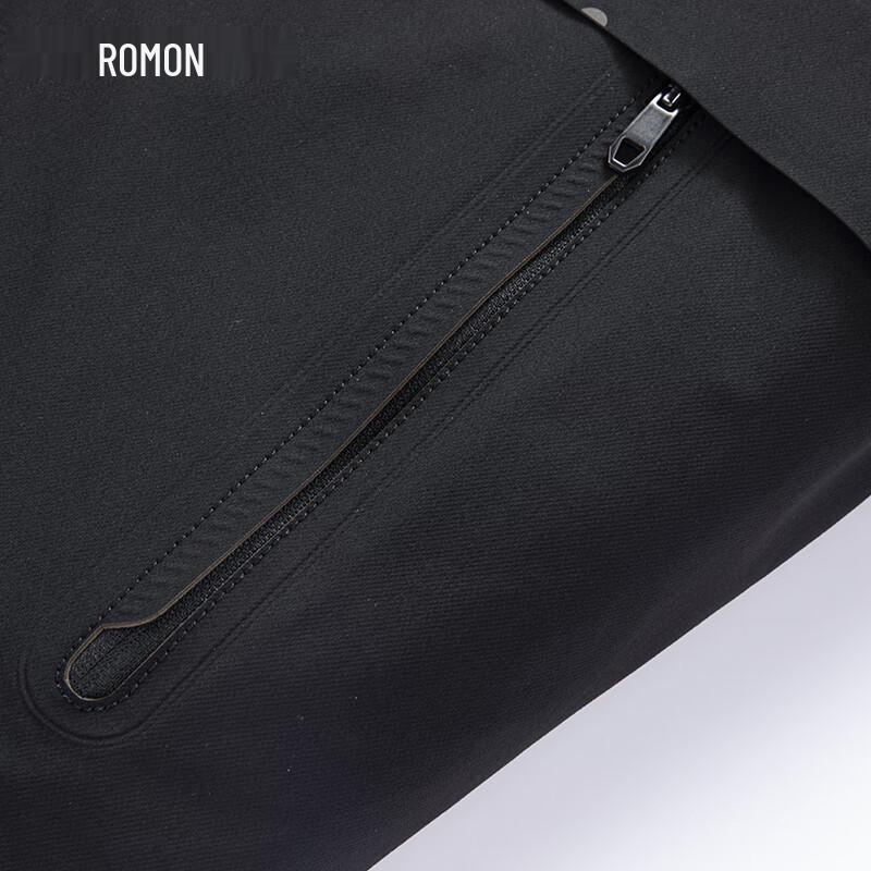 ROMON Men's Detachable Hood Anti-Wrinkle Business Casual Jacket