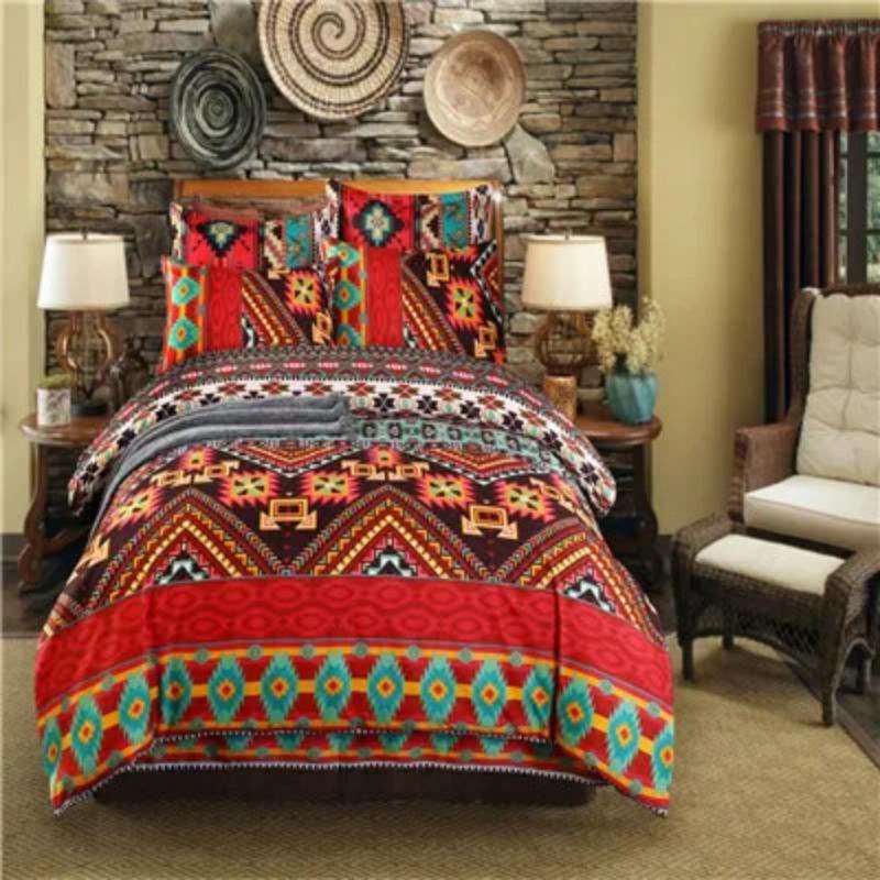 Bohemian Mossaic Ethnic Vintage Bed Linen Set King Queen Full Twin Size Duvet/Doona Cover Set