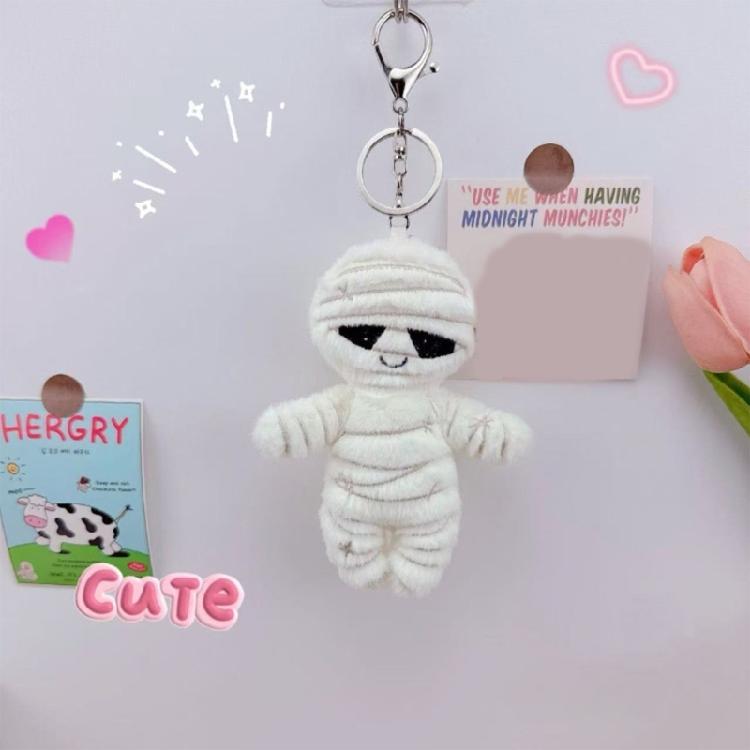 Plush Keychain Adorable Mummy Skeleton Styles Soft And Plush Decoration For Children Accessory