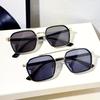 Vintage Inspired Double Bridge Glasses Metal Frame Black Golden Square Lens Stylish for Men & Women