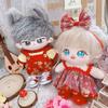Plush Cloak Stuffed Doll Dress Suit New Year's Clothing Plush Toys Clothes  Girl Gift