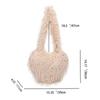 Women Fluffy Shoulder Bag Commuting Shopping Outdoor Travel Crossbody Bags Fashion Portable Female Heart Tote