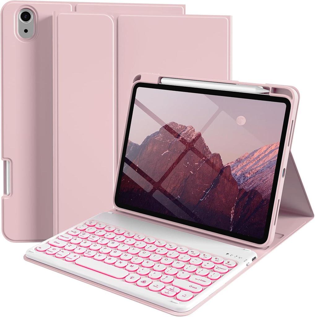 Pouzdro Xiaomi Pad 8 Pro s 7barevnou podsvícenou klávesnicí, slotem na pero a magnetickým uzávěrem