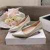 Fashion Women Shoes Pointed Toe Pumps Patent Leather Dress High Heels Boat Shadow Wedding Shoes Shoes for Wedding Women