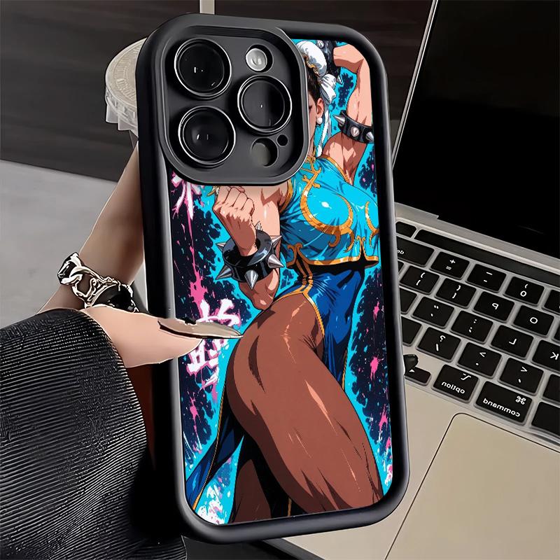 Phone Case for iPhone 17 Air 16E 15 16 Pro Max ChunLi S-Street F-FighterS Cover 14 Plus 13 12 Mini Soft Shell Silicone Fundas
