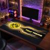 Borussia Dortmund Benutzerdefiniertes Großes Mauspade, Personalisierter Name Textdruck, Fußball Logo Rutschfeste Schreibtischmatte Gaming Geschenk