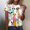 Cartoon Animal Full Picture 3D Digital Printing Harajuku Women's T-shirt