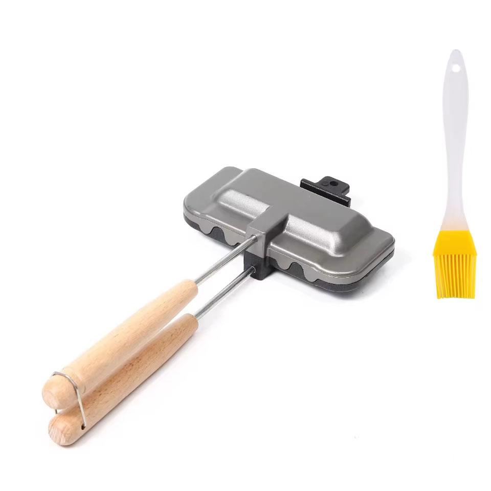 Sandwich Maker Dual Surface Nonstick Sandwich Maker with Removable Handle for Breakfast Pancakes Omelets Toast Outdoor Grill Pan