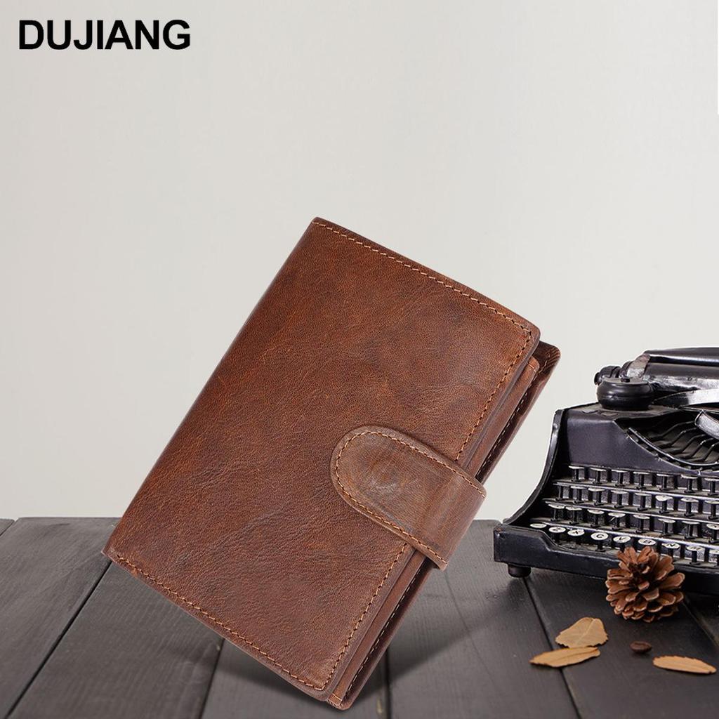 Men's Vintage Genuine Leather Wallet - Large Capacity Coin Purse, Card Holder & Multifunctional Clutch