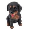 Dog Desktop Ornament Resin Adorable Sitting Dog Figurine for Bedrooms Balconies Bookshelves Gift